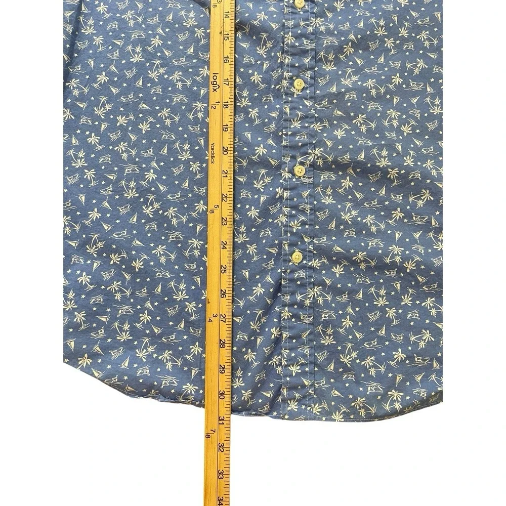 Ralph Lauren Classic fit Shirt XL Button Front Coastal Nautical All Over Print